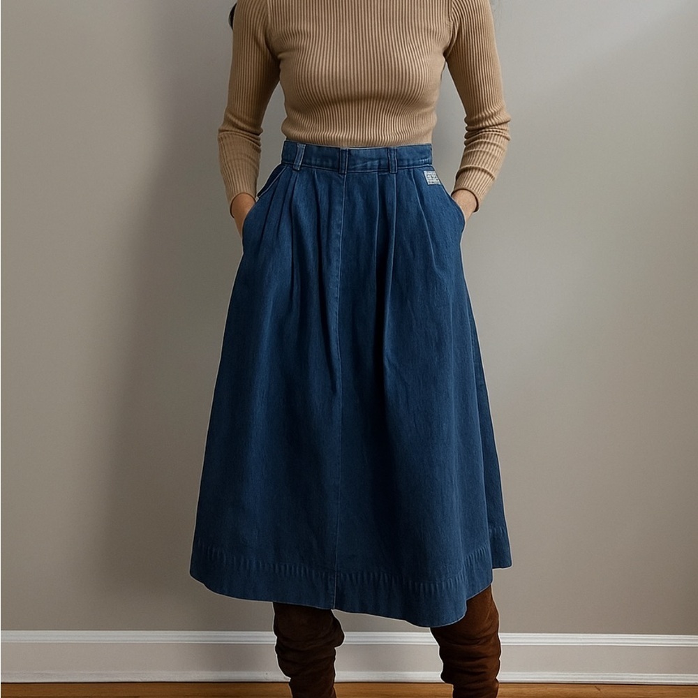 Vintage Pre 1971 LEVI'S Big E A-Line Skirt Boho Chic Cottagecore Festival